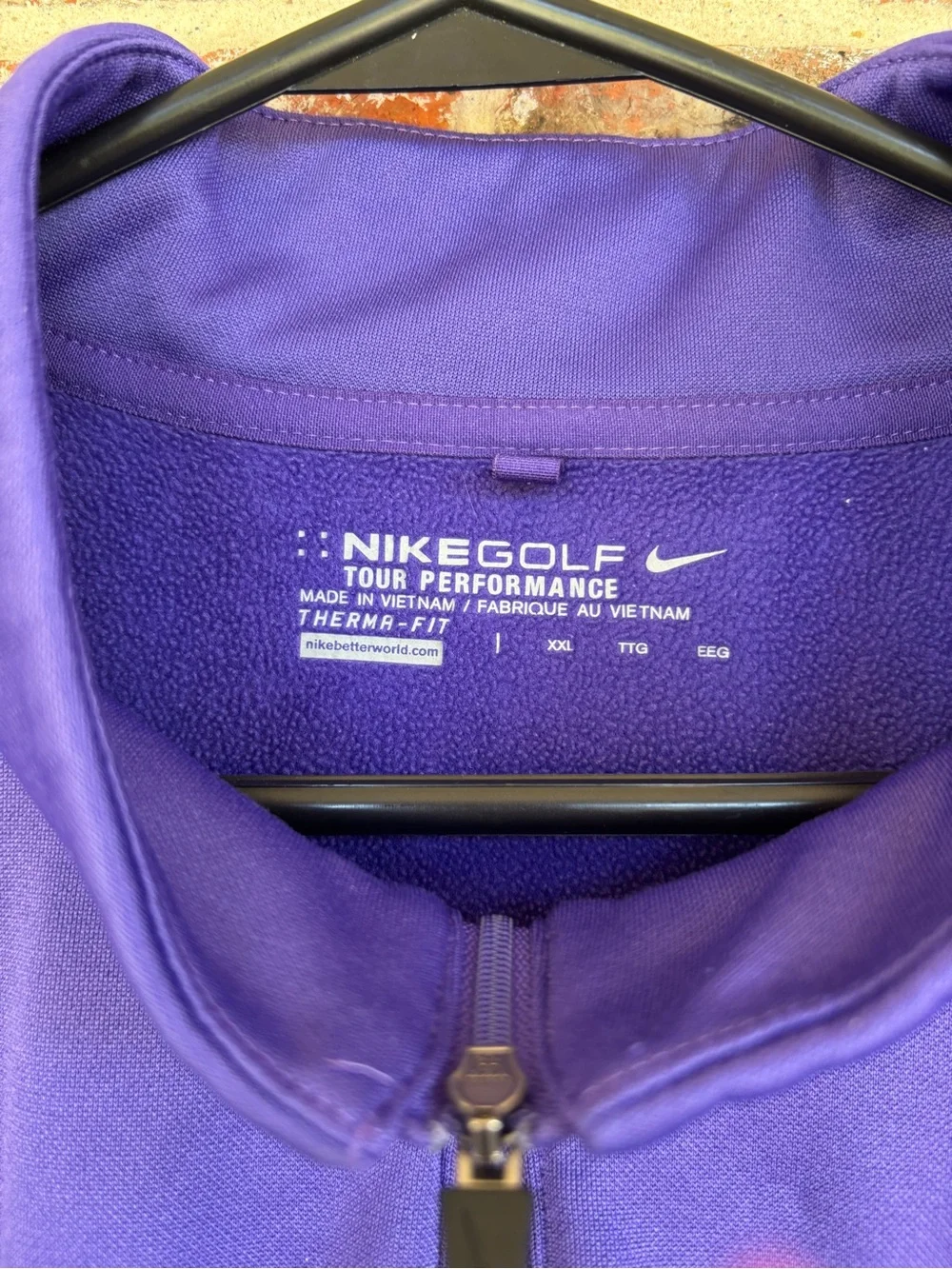 Nike Golf Purple Thermafit Quarter-Zip Performance Jacket